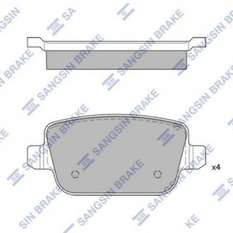 Кт. Тормозные колодки дисковые SANGSIN Hi-Q (SANGSIN) SP2101-R