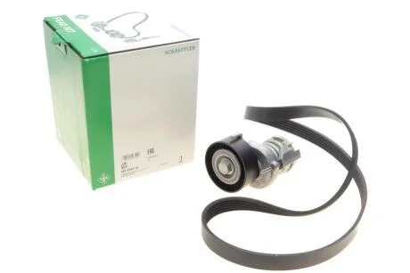 Комплект ременя генератора Audi A2/Seat Ibiza/Skoda Fabia/VW Golf/Polo 1.4/1.6/1.6FSI 97- (6PK 1078) INA 529 0103 10