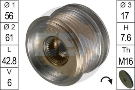 Механізм вільного ходу генератора ZEN ZN5377