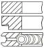 Комплект кілець поршневих з 3 шт. GOETZE 08-137600-00 (фото 1)
