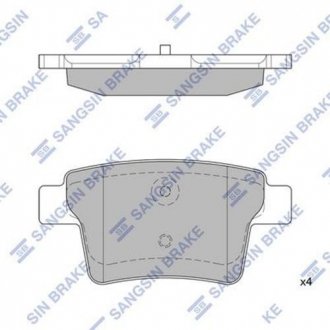 Комплект гальмівних колодок з 4 шт. дисків SANGSIN Hi-Q (SANGSIN) SP2095