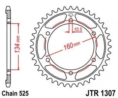 Звезда 41зуб. CBR600RR`07- JT MOTO 111-569-41