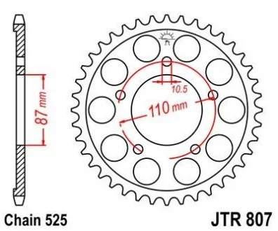 Звезда 44зуб. SV650S ?99 JT MOTO 113-551-44