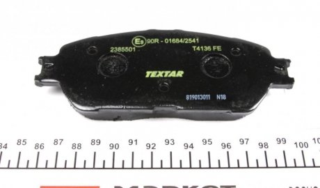 Колодки гальмівні (передні) Toyota Camry/Lexus ES 01-08 (Akebono) TEXTAR 2385501