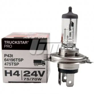 Лампочка H4 Truckstar Pro NextGen (картон, 1 шт, 24В, 75/70Вт, тип гнізда: P43T) OSRAM 64196TSP