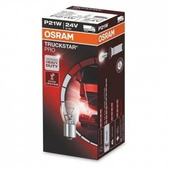 Лампочка P21W Truckstar Pro NextGen (картон, 10 шт, 24В, 21Вт, тип гнізда: BA15S) OSRAM 7511TSP