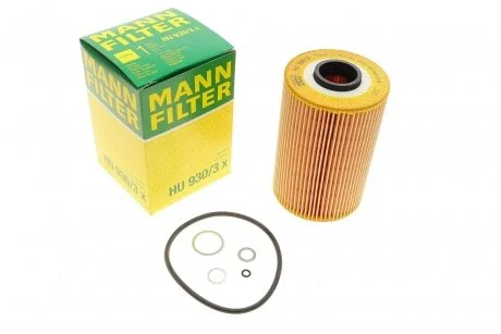 Фільтр масляний BMW 5 (E12/E28/E34) 2.5-3.5i -95 (M30/S38) MANN HU930/3X