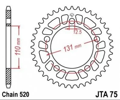 44зуб. BMW S1000RR JT MOTO 110-457-44