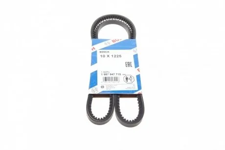 Ремінь генератора Man El/Lions/NG/SG/VW T3 1.6/1.7D 81-92 (10x1225) BOSCH 1 987 947 715