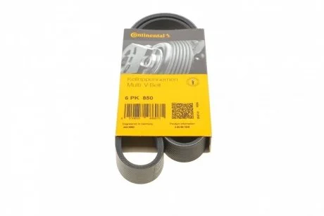 Ремінь генератора Citroen C1/Peugeot 107/Toyota Aygo 1.0 i 05-14 Contitech 6PK850