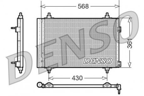 Радіатор кондиціонера (Конденсатор) DENSO DCN07008 (фото 1)