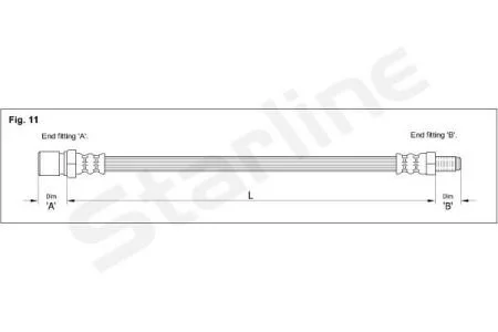 Гальмівний шланг STARLINE HA AL.1219