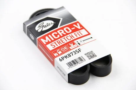 Ремінь генератора Citroen Jumper/Peugeot Boxer 2.0/2.2HDi 04- (-AC)/Opel Movano 2.5D Gates 6PK873SF