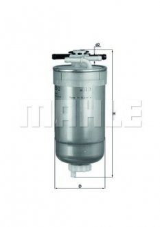 Фільтр паливний LT 2.5-2.8TDI 96>06 (з клапаном) KL 233/2 MAHLE / KNECHT KL233/2 (фото 1)