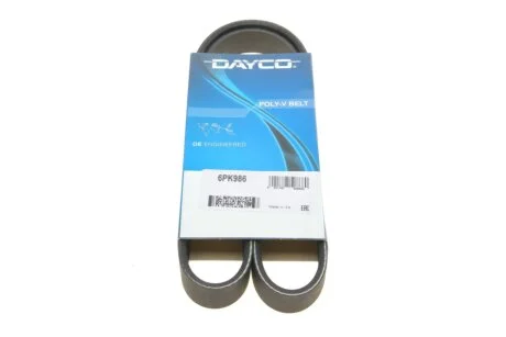 Ремень генератора Fiat Brava/Punto 1.7/1.9D 94-01/Honda Civic VII/FR-V 1.7i 01-05 DAYCO 6PK986