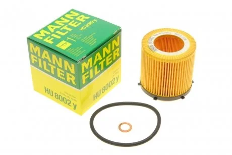 Фільтр масляний BMW 3 (F30/F31/F80)/5 (F10/F11/F18)/X1 (E84)/X3 (F25) 2.0i N20/3.0i N55 11-17 MANN HU8002Y