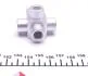 Соединитель тормозной трубки (M10x1) (мама/мама/мама) QUICK BRAKE O4A (фото 2)