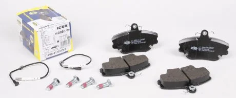 Колодки гальмівні (передні) Renault Megane 96-03/Clio 90-/Logan/Dacia Sandero 08- (+датчики) ICER 180993-700