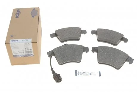 Колодки гальмівні (передні) VW T4 92-03/T5 03-15/T6 15-/Multivan V/VI 03- (+датчик) ICER 181779