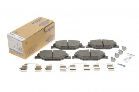 Колодки тормозные (передние) Skoda Fabia II/III 07-/VW Polo 10- ICER 182110