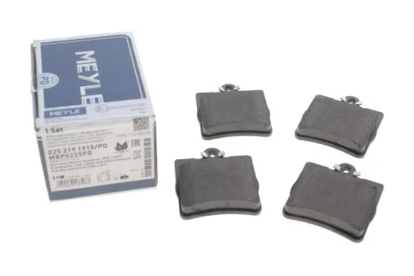 Колодки гальмівні (задні) MB (W202/203/208/210) 93-11 MEYLE 025 219 1915/PD
