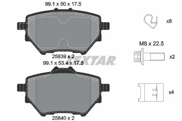 Колодки тормозные TEXTAR 2583901 (фото 1)