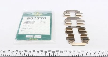 Планка супорта (заднього) прижимна (к-кт) Renault Kangoo 1.5dCi-1.6 08- (Lucas) FRENKIT 901770