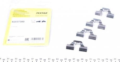 Планка суппорта (переднего/заднего) прижимная (к-кт) Peugeot Partner 1.4-2.0HDi 00- (TRW/Lucas) TEXTAR 82037300 (фото 1)
