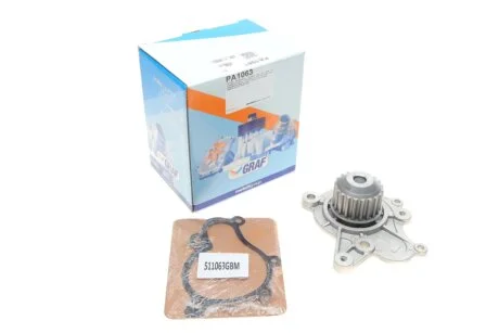 Помпа води Hyundai Tucson/Santa Fe/i30/Elantra/Kia Sportage/Cee'd 2.0-2.2CRDi 05- (20z) (R/B)(6 лоп) GRAF PA1063