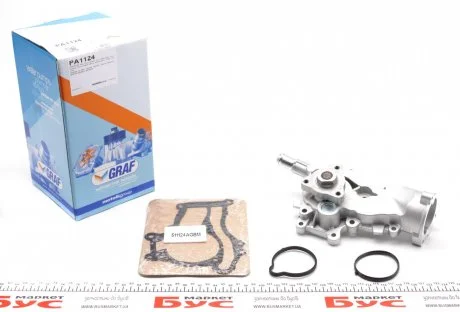 Помпа води Opel Astra J/Insignia A/Zafira C/Meriva B 1.4 09-/Corsa D 1.2-1.4 09-14 (B/B) (6 лоп) GRAF PA1124