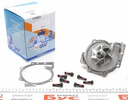 Помпа води Volvo С30/70/S40/60/80/V50/60/70/XC60/70/90 2.0/2.4D/2.8-3.0 02- (19z) (R/B) (7 лоп) GRAF PA824