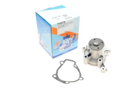 Помпа води Hyundai Elantra/Tucson/i30/Kia Sportage/Cee'd/Soul 2.0/2.0 16V/CVVT 00- (R/B) (6 лоп) GRAF PA972