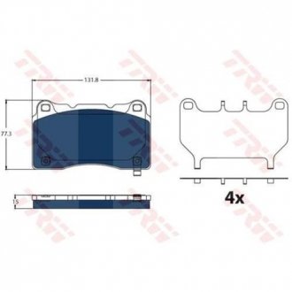 Тормозные колодки TESLA MODEL S, X перед TRW GDB2198BTE