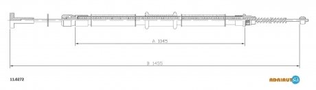 Тросик стояночного тормоза ADRIAUTO 11.0272