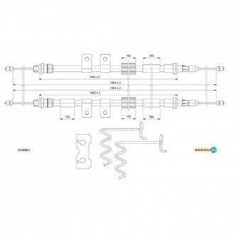 Трос ручного гальма ADRIAUTO 13.0290.1