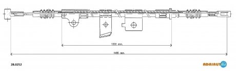 Тросик стояночного тормоза ADRIAUTO 28.0252