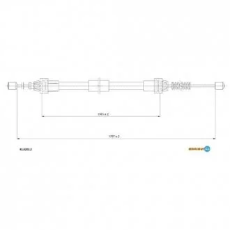 Трос ручного гальма ADRIAUTO 41.0202.2