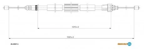Тросик стояночного тормоза ADRIAUTO 41.0267.1