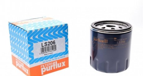 Фильтр масляный Opel 85-(benzin) (h=85mm) Purflux LS206