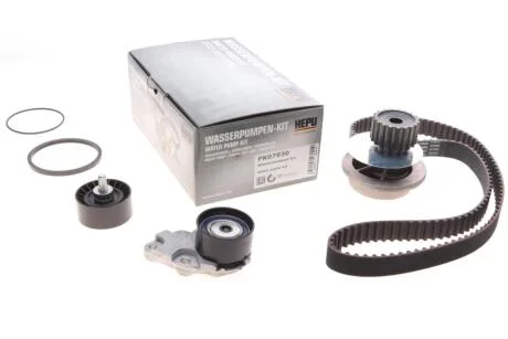 Комплект ременя ГРМ з помпою води HEPU PK07930