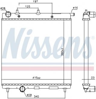 Радіатор системи охолодження NISSENS 61277 (фото 1)