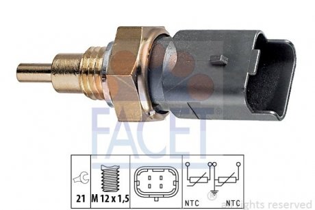 Датчик температуры охлаждающей жидкости FACET 7.3286