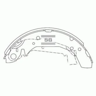 Комплект гальмівних колодок з 4 шт. барабанів SANGSIN Hi-Q (SANGSIN) SA111