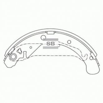 Тормозные колодки барабанные Hi-Q (SANGSIN) SA119
