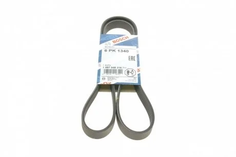 Ремінь генератора Audi A6 2.5TDI 94-97/Ford Fiesta 1.4TDCi 01-12/Peugeot Partner 1.6HDi 05- (6PK1340) BOSCH 1987948316