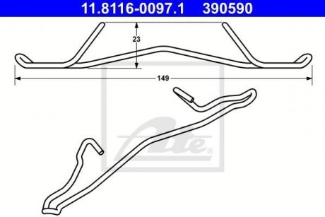 Пружина корпуса супорта ATE 11.8116-0097.1