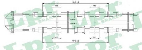 Трос ручного гальма LPR C0550B