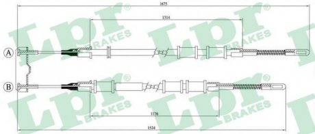 Тросик стояночного тормоза LPR C0559B