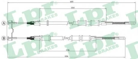 Трос ручного гальма LPR C0559B