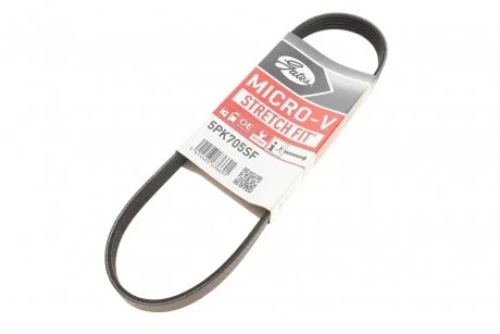 Ремень генератора Ford C-Max/ Focus II-III/Volvo C30/S40 II/V50 1.8-2.0 03- Gates 5PK705SF